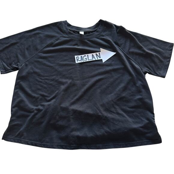 Just Be… Plus Size Black Sweatshirt Style T-Shirt Size 2X - Picture 2 of 7